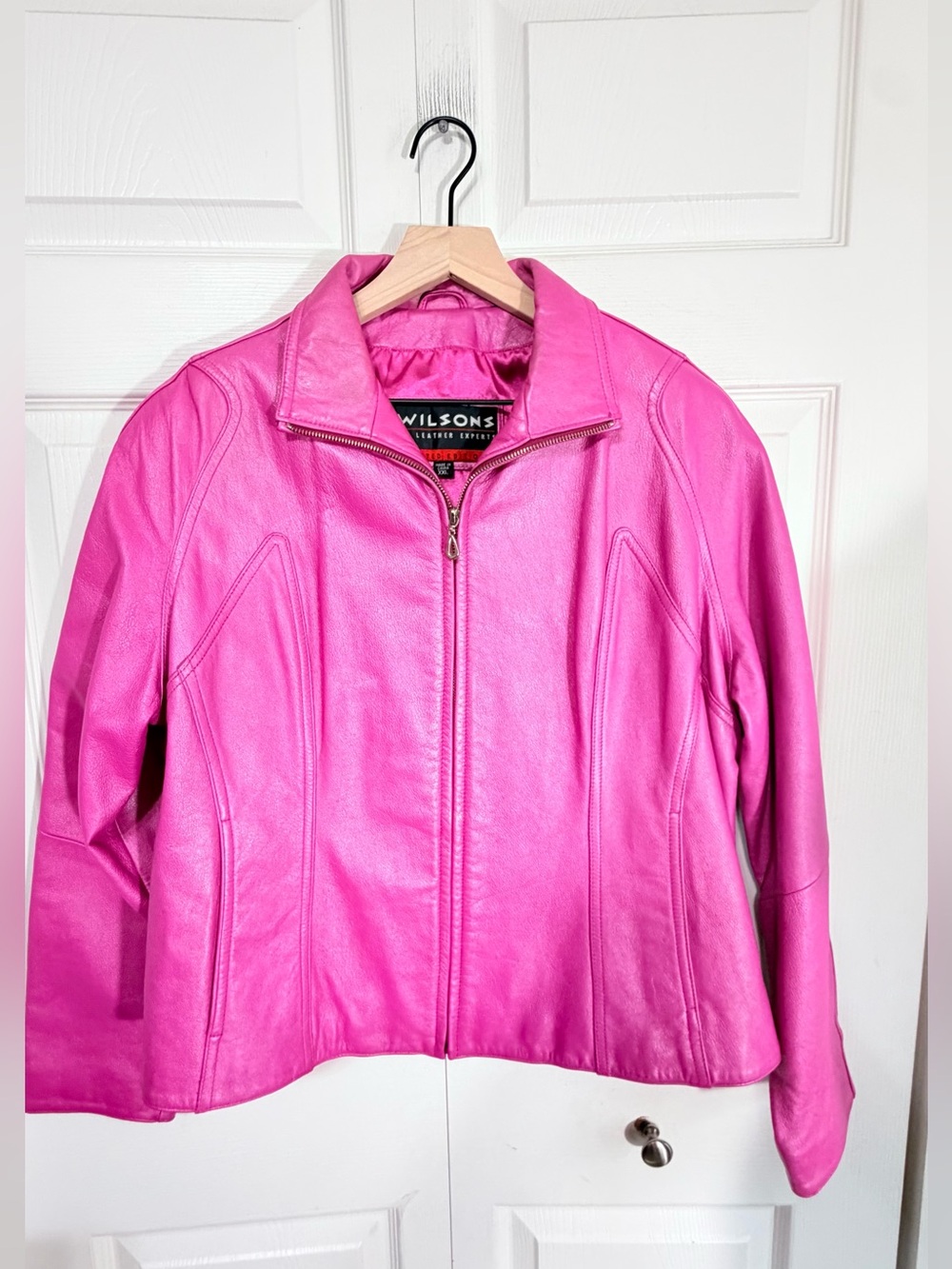 Wilsons Leather Limited Editions Pink Leather Jacket Womens XXL